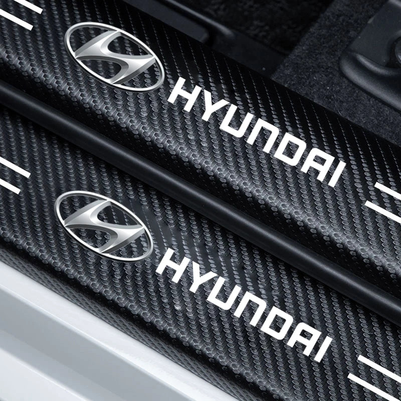 Leather Door Sill Protectors For Hyundai