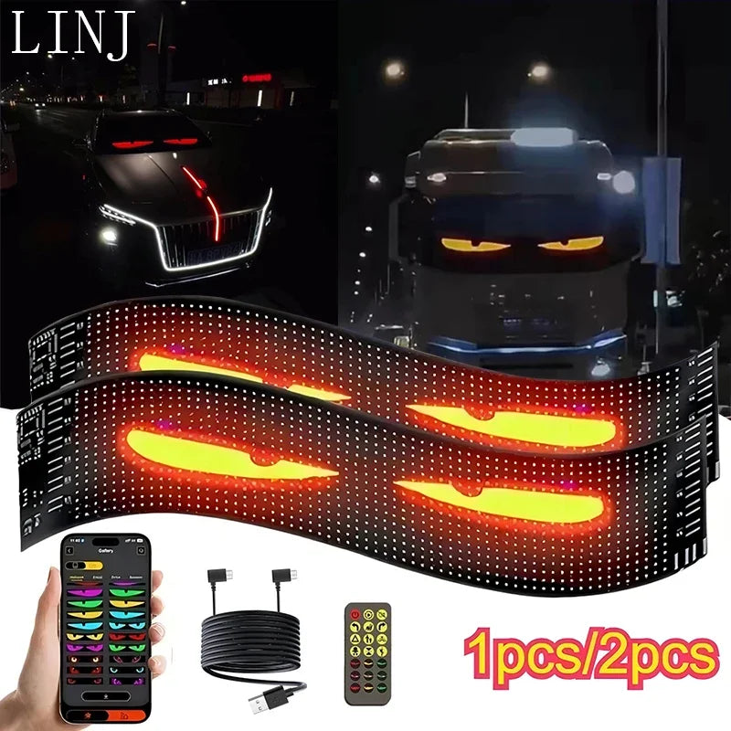 App-Controlled LED Devil Eye Sign, Programmable, USB, Truck – Car Accessories | MotorWorld Marketplace