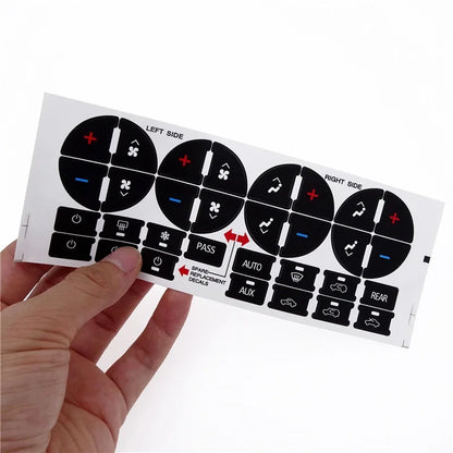 AC Control Button Repair Decals for GMC Chevy Buick Trucks