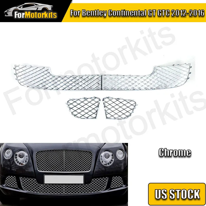 Bentley Continental GT GTC 12-16 Chrome Lower Grille Set – Car Accessories | MotorWorld Marketplace