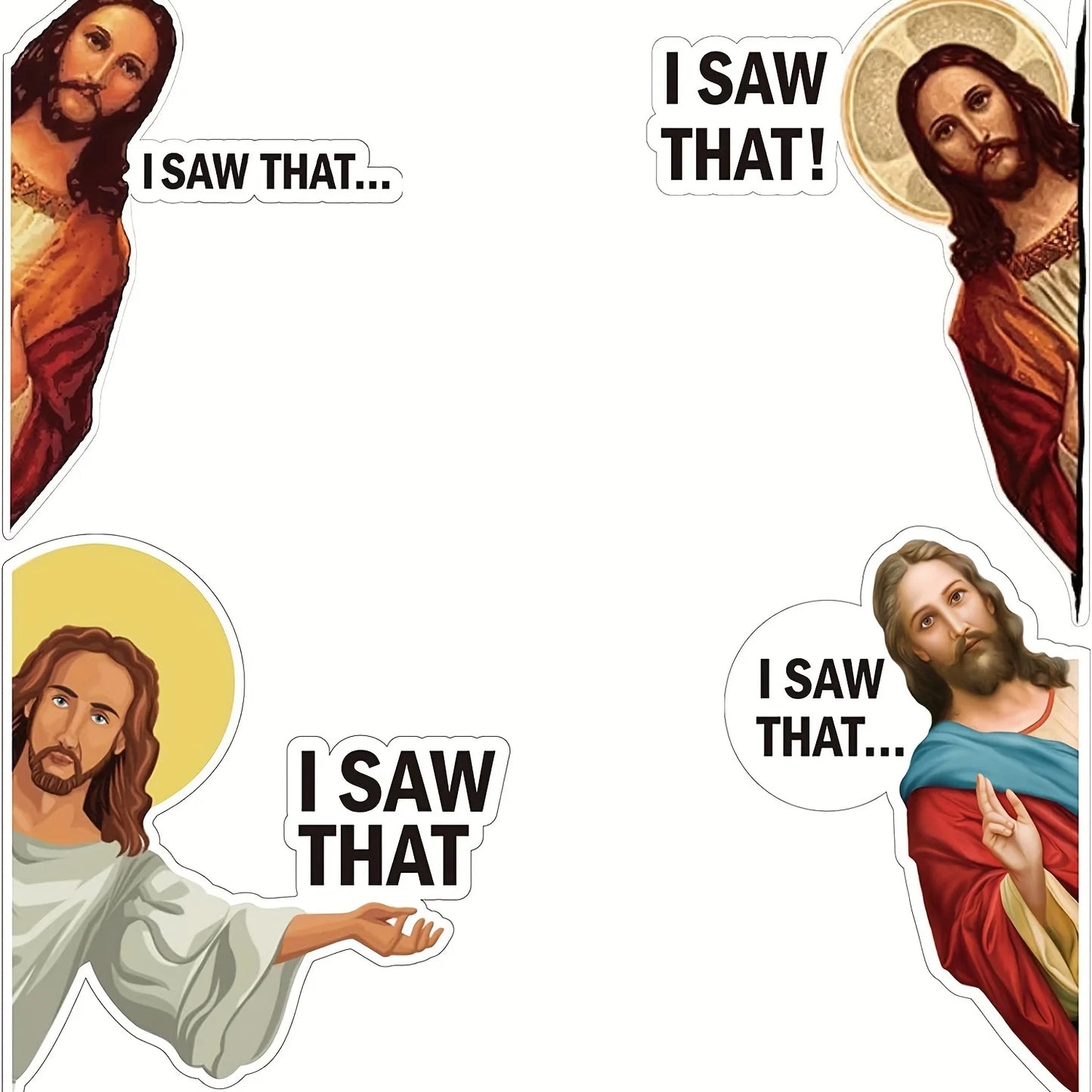 Jesus I Saw That Car Sticker – Durable Vinyl Auto Decal