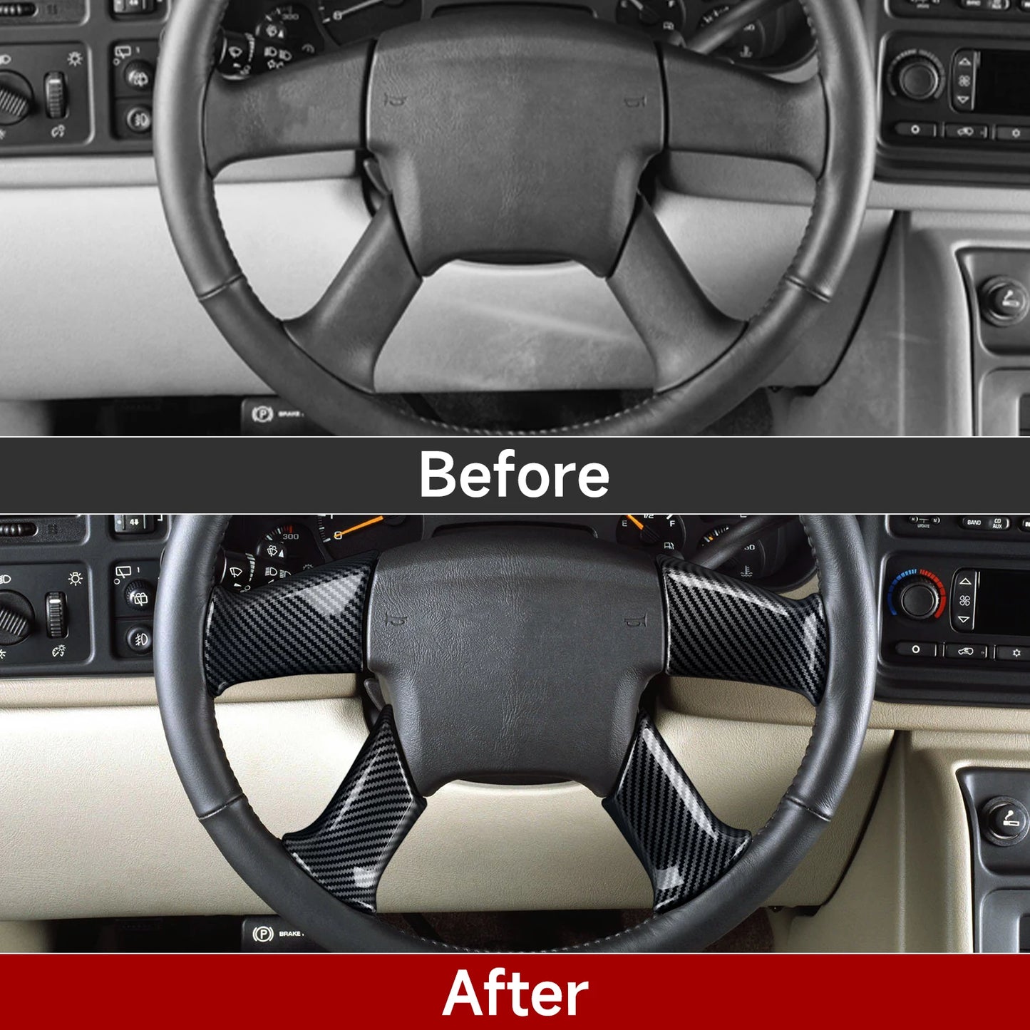 Carbon Fiber Steering Wheel Trim for GM SUVs – ABS Upgrade – Car Accessories | MotorWorld Marketplace
