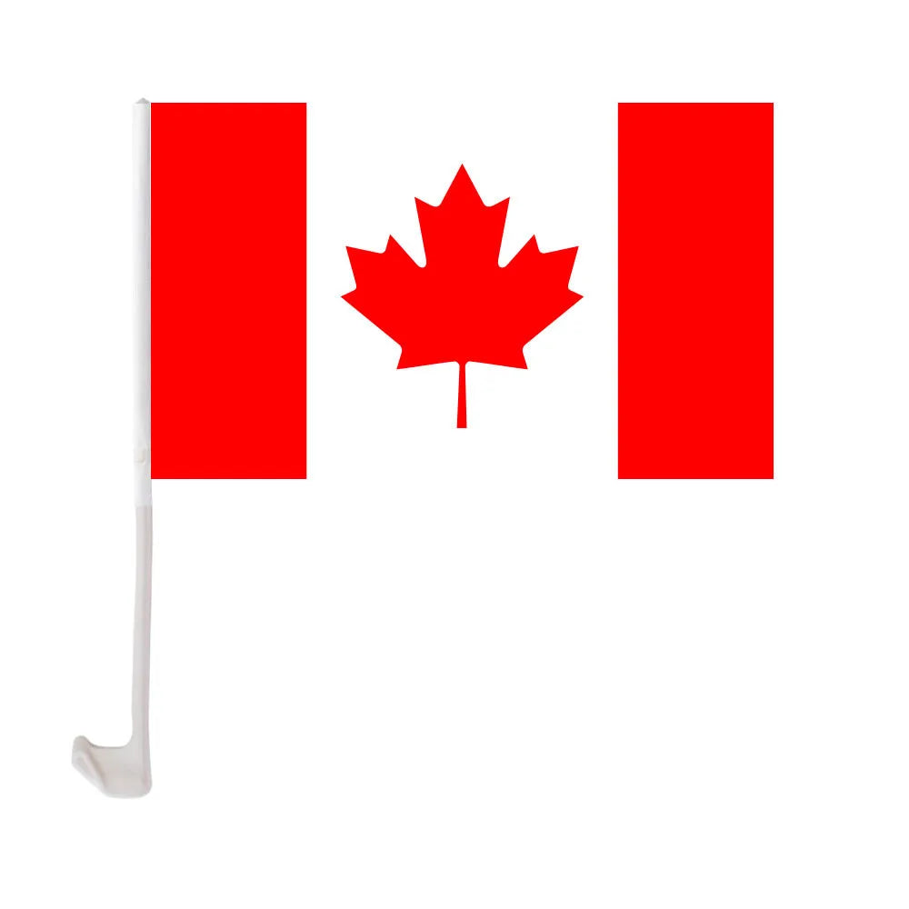 30x45cm Canadian Car Flag w/ Durable Flagpole