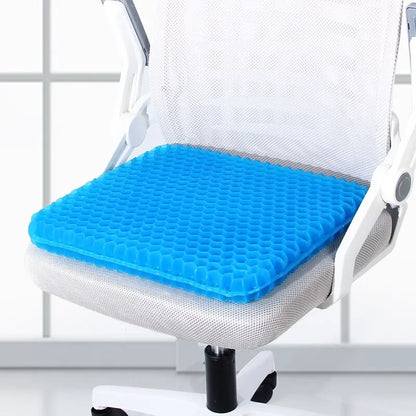 Coussin de siège en gel respirant | Conception en nid d'abeille pour soulager la pression et la douleur