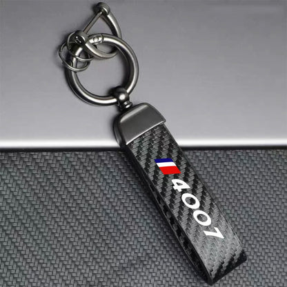 Carbon Fiber Keychain for Peugeot 2008/3008/4007/5008