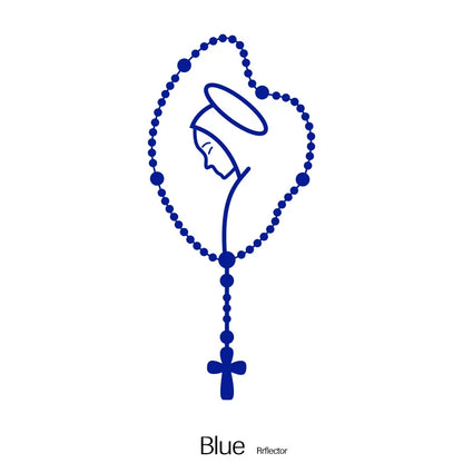 Our Lady Rosary Car Decal – Rear Window Auto Sticker 1pc