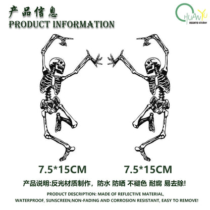 Funny Dancing Skull Reflective Waterproof Car Sticker - Pro Quality – Car Accessories | MotorWorld Marketplace