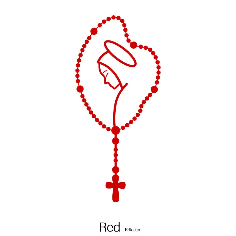 Our Lady Rosary Car Decal – Rear Window Auto Sticker 1pc