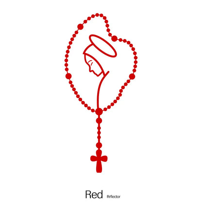 Our Lady Rosary Car Decal – Rear Window Auto Sticker 1pc