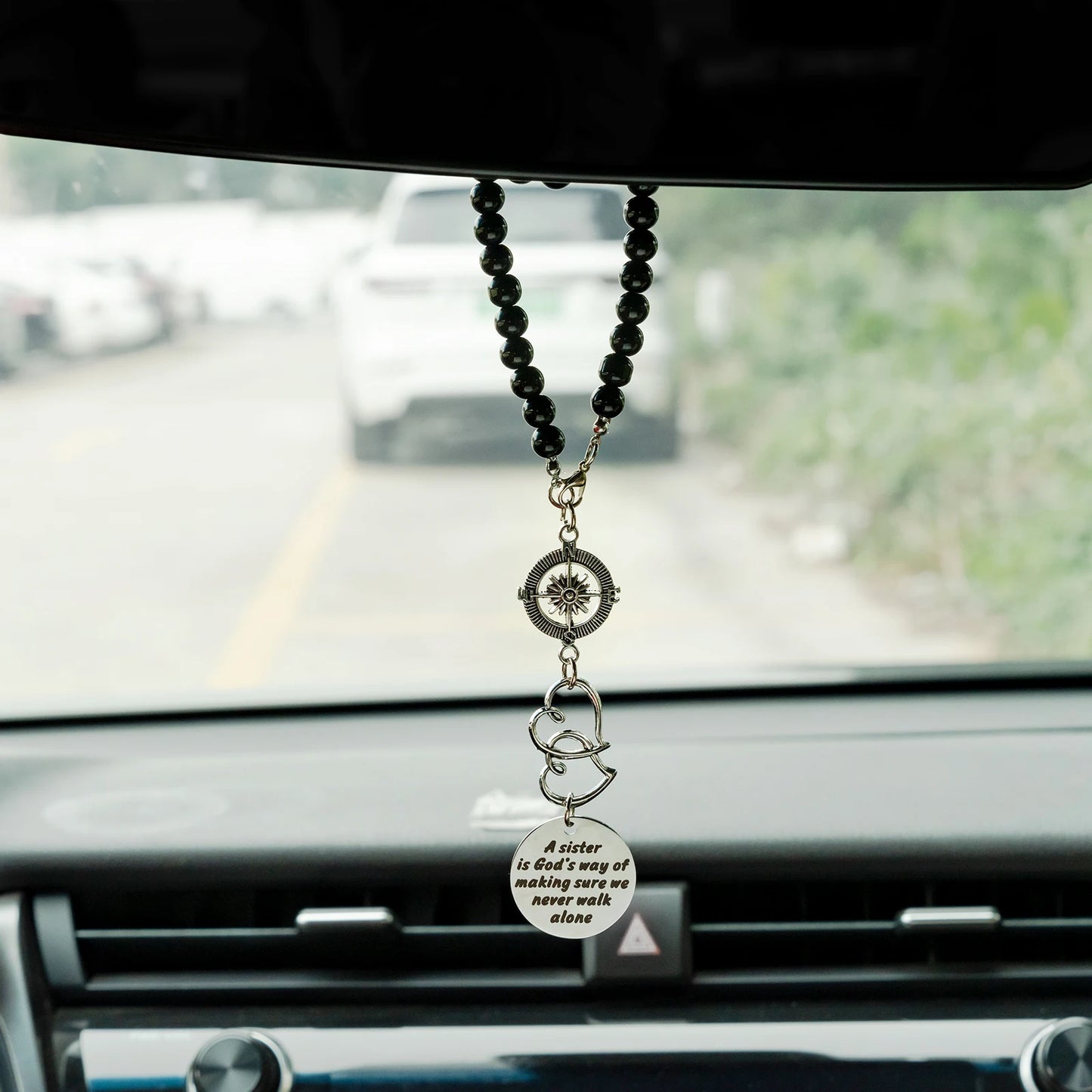 Metal Guardian Rear View Mirror Charm – Car Ornament Gift