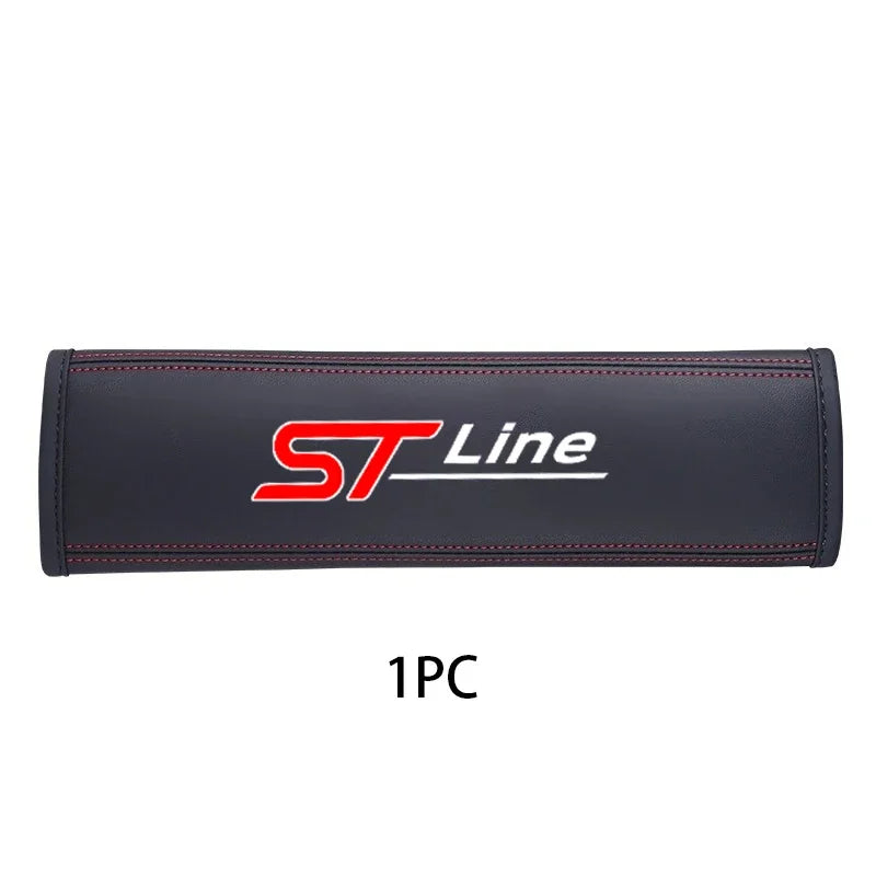 Ford STLine ST Cowhide Leather Seat Belt Cover – Premium Protector