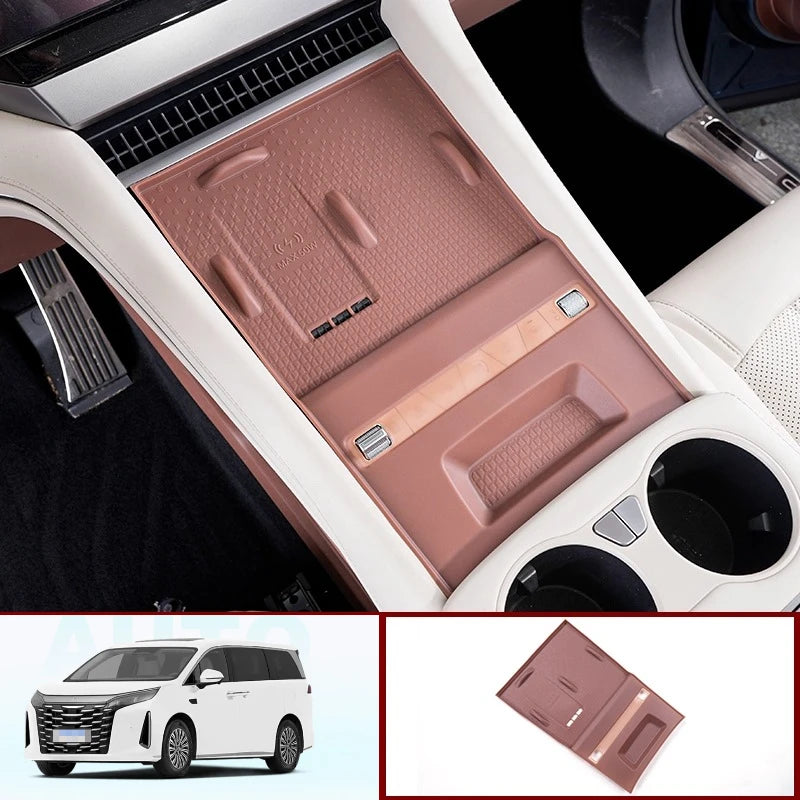 BYD M9 Central Wireless Charging Anti-Skid Silicone Pad Panel Brown BYD M9 – Car Accessories | MotorWorld Marketplace