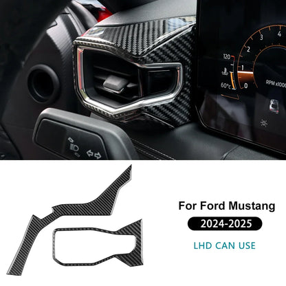 Real Carbon Fiber Console Trim for Mustang GT 2024-2026 Type B For LHD Black – Car Accessories | MotorWorld Marketplace