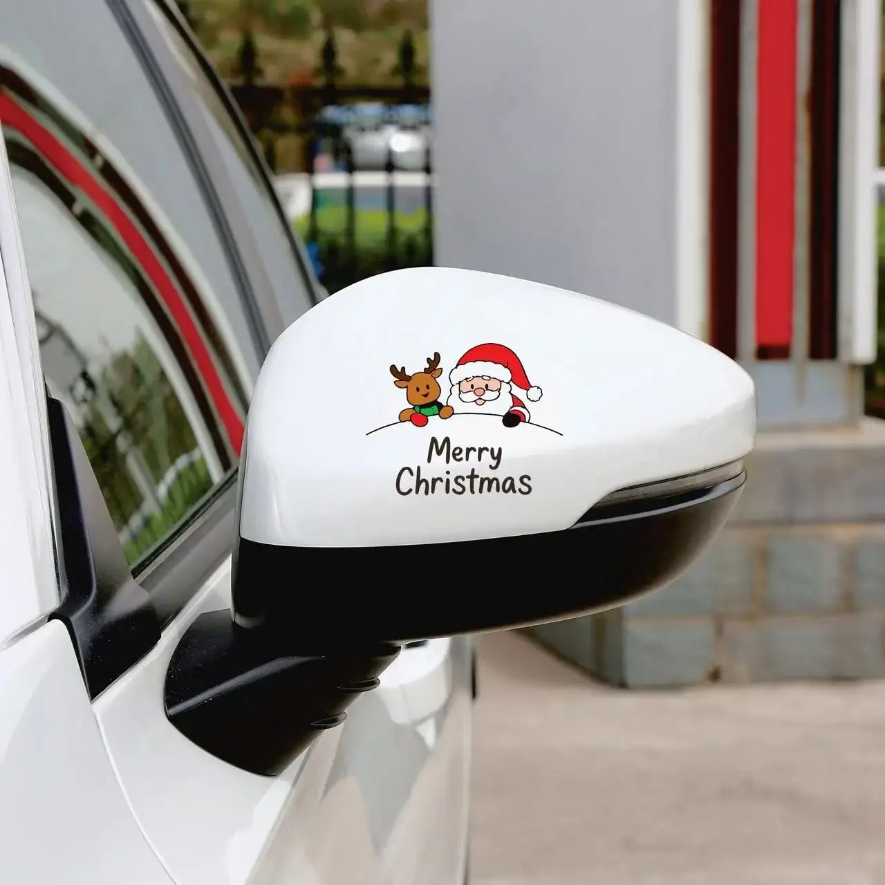 Christmas Santa & Reindeer Stickers for Cars, Bikes & Mirrors