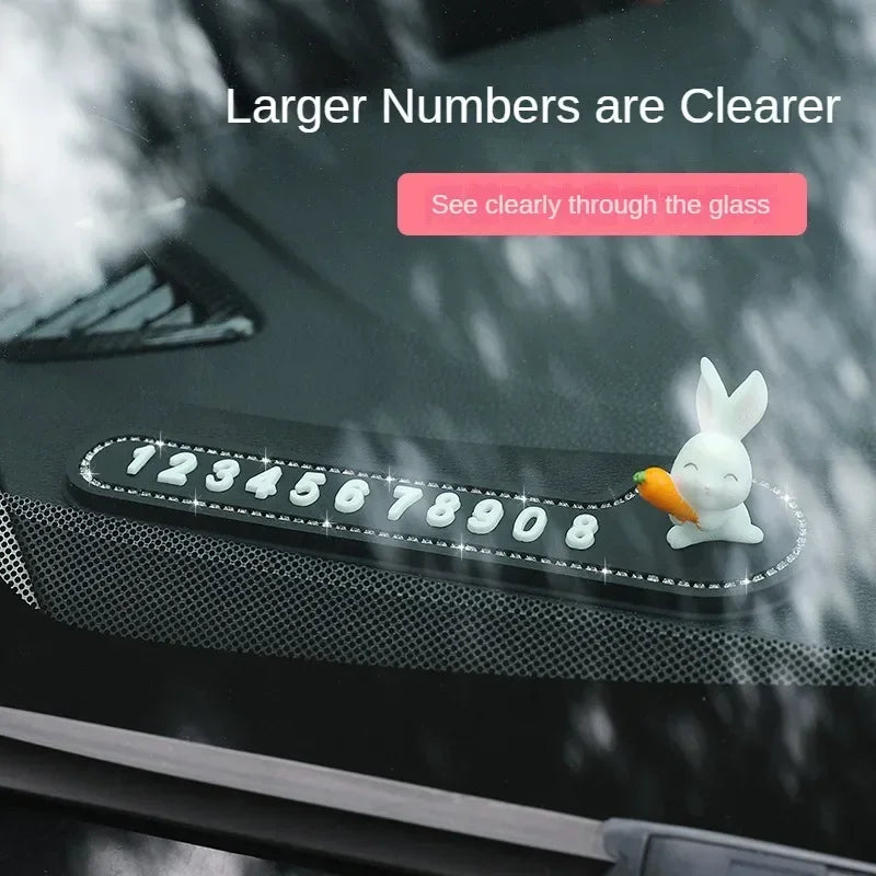 Cartoon Bunny Parking Card Set – Pro Temporary Stop Sign – Car Accessories | MotorWorld Marketplace