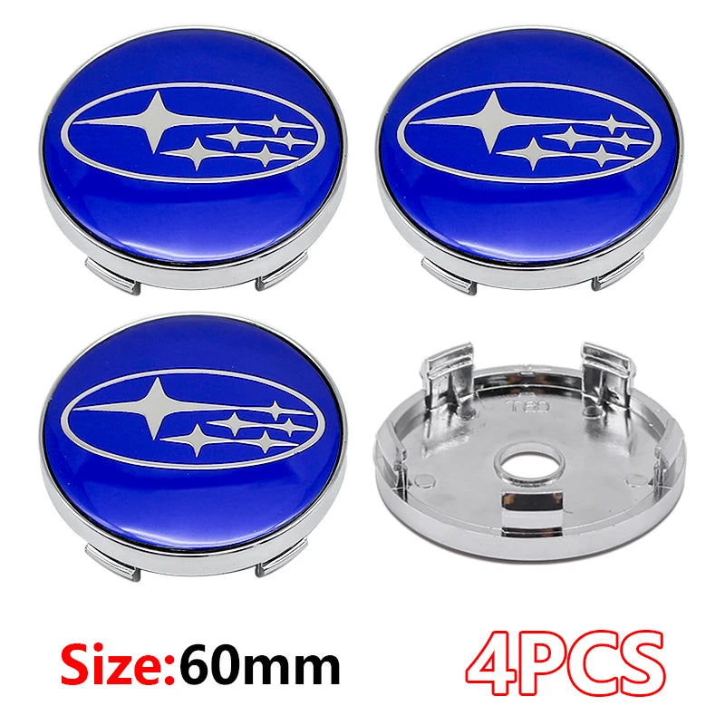 (NOT SOLD TO EUROPE) 4PCS 56/60mm Hub Covers Decals for Subaru WRX STI BRZ 60mm-Blue Subaru-4pcs – Car Accessories | MotorWorld Marketplace