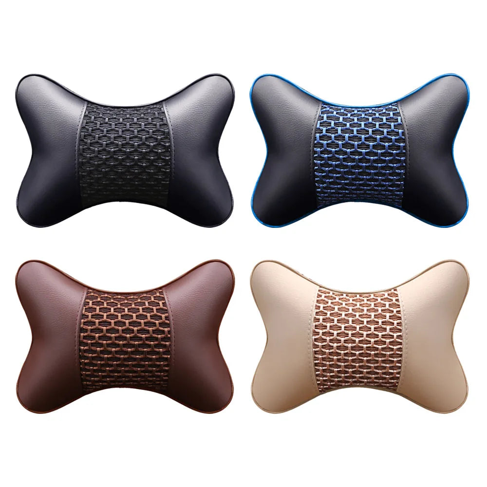 Premium Cowhide Car Neck Pillow – Universal, Soft, Breathable – Car Accessories | MotorWorld Marketplace