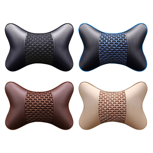 Premium Cowhide Car Neck Pillow – Universal, Soft, Breathable – Car Accessories | MotorWorld Marketplace
