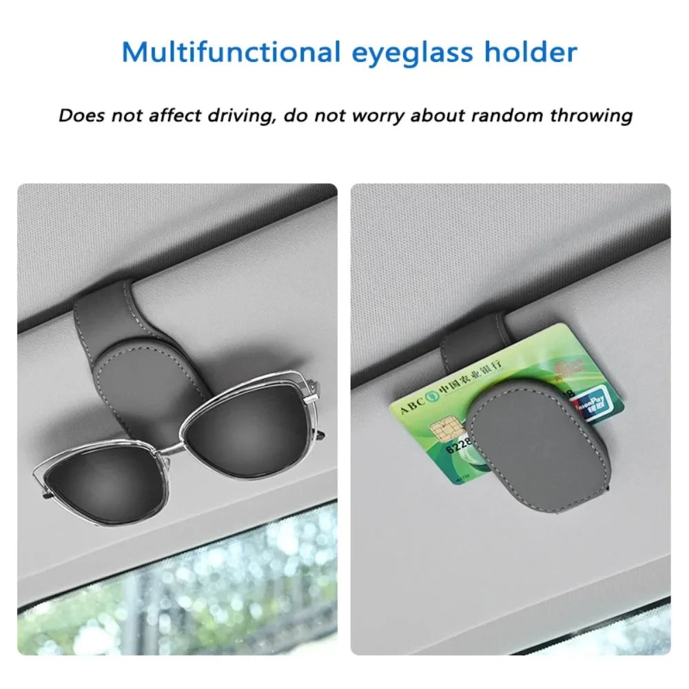 Magnetic Leather Car Eyeglass Clip | Universal Sunglass Holder – Car Accessories | MotorWorld Marketplace