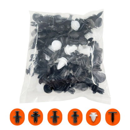 Kit de 100 clips de fixation pour pare-chocs - Pro Auto Rivets Fasteners