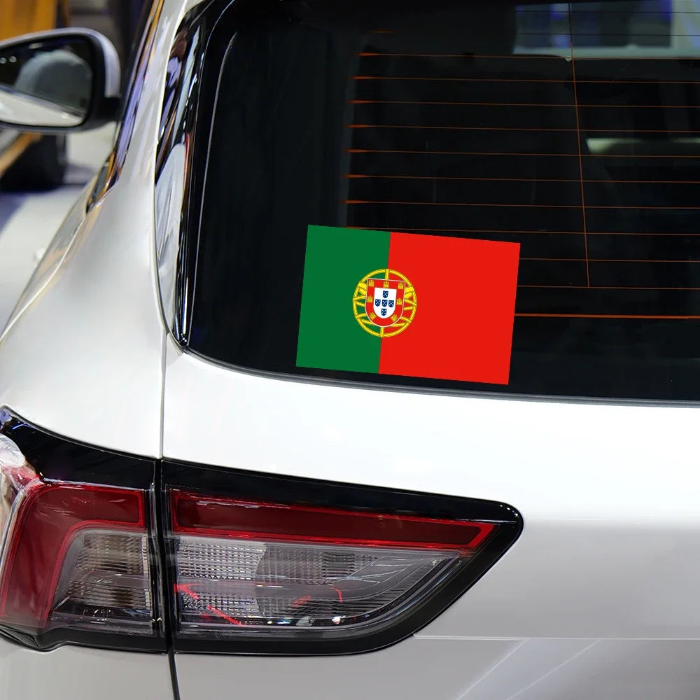 3Pcs Portugal Flag Car Vinyl Decals for Pro Auto Styling