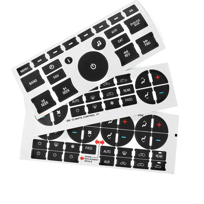 GMC Radio & A/C Button Repair Stickers - Pro Fit