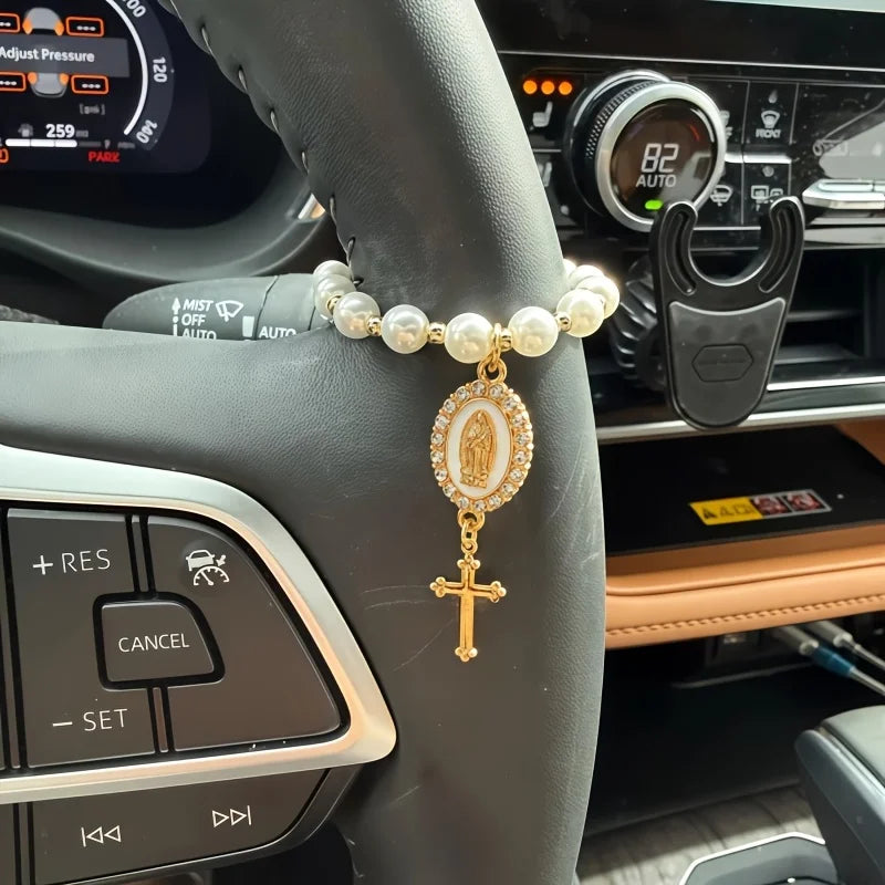 Luxury Our Lady of Guadalupe Car Rosary Ornament Charm – Car Accessories | MotorWorld Marketplace
