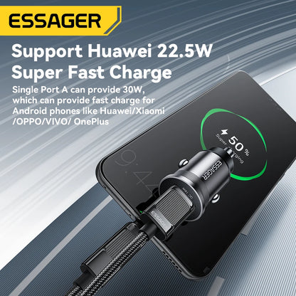 Essager 45W Dual PD QC3.0 Car Charger Type-C Fast Charge – Car Accessories | MotorWorld Marketplace