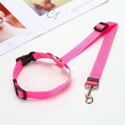 Adjustable Pet Car Seat Belt Headrest Restraint – Safe Travel Pink – Car Accessories | MotorWorld Marketplace