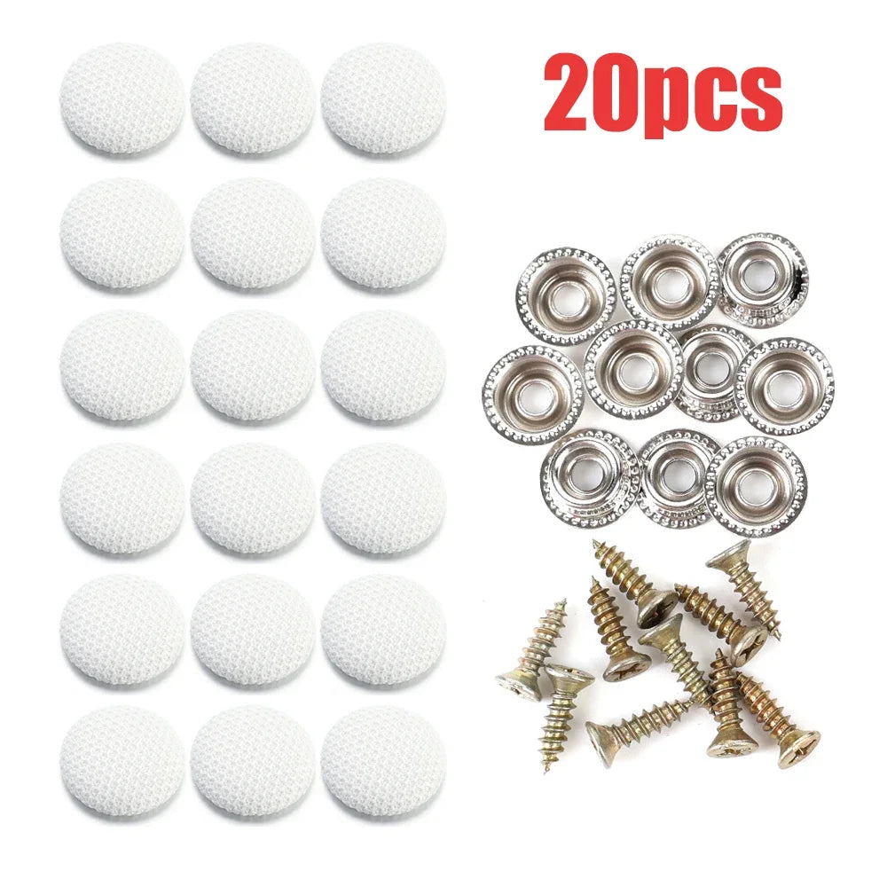 Premium Headliner Roof Buckle & Screw Set – Pro Fixation 20x white – Car Accessories | MotorWorld Marketplace