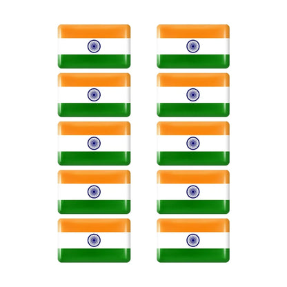 10pcs Epoxy Flag Badge Decals UAE, NL, RU, BR, IT, TH