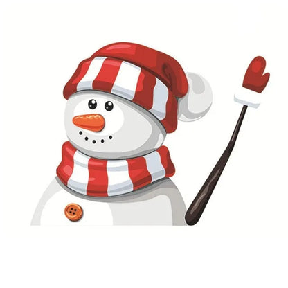 Christmas Car Window Sticker – Santa Elk Glass Decor, Durable