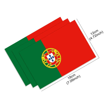 3Pcs Portugal Flag Car Vinyl Decals for Pro Auto Styling