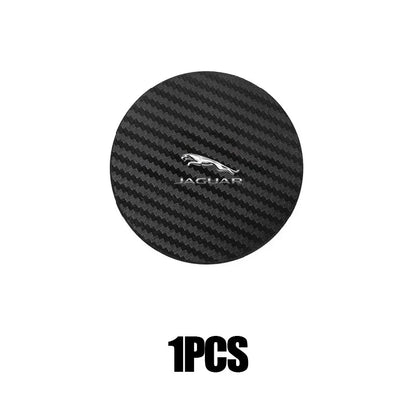 Carbon Fiber Cup Holder Mat Anti-Slip for Jaguar