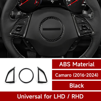 Autocollant de garniture intérieure en fibre de carbone ABS pour Camaro 2016-2024