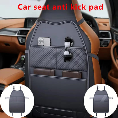 Premium Leather Car Seat Back Protector with Organizer – Car Accessories | MotorWorld Marketplace