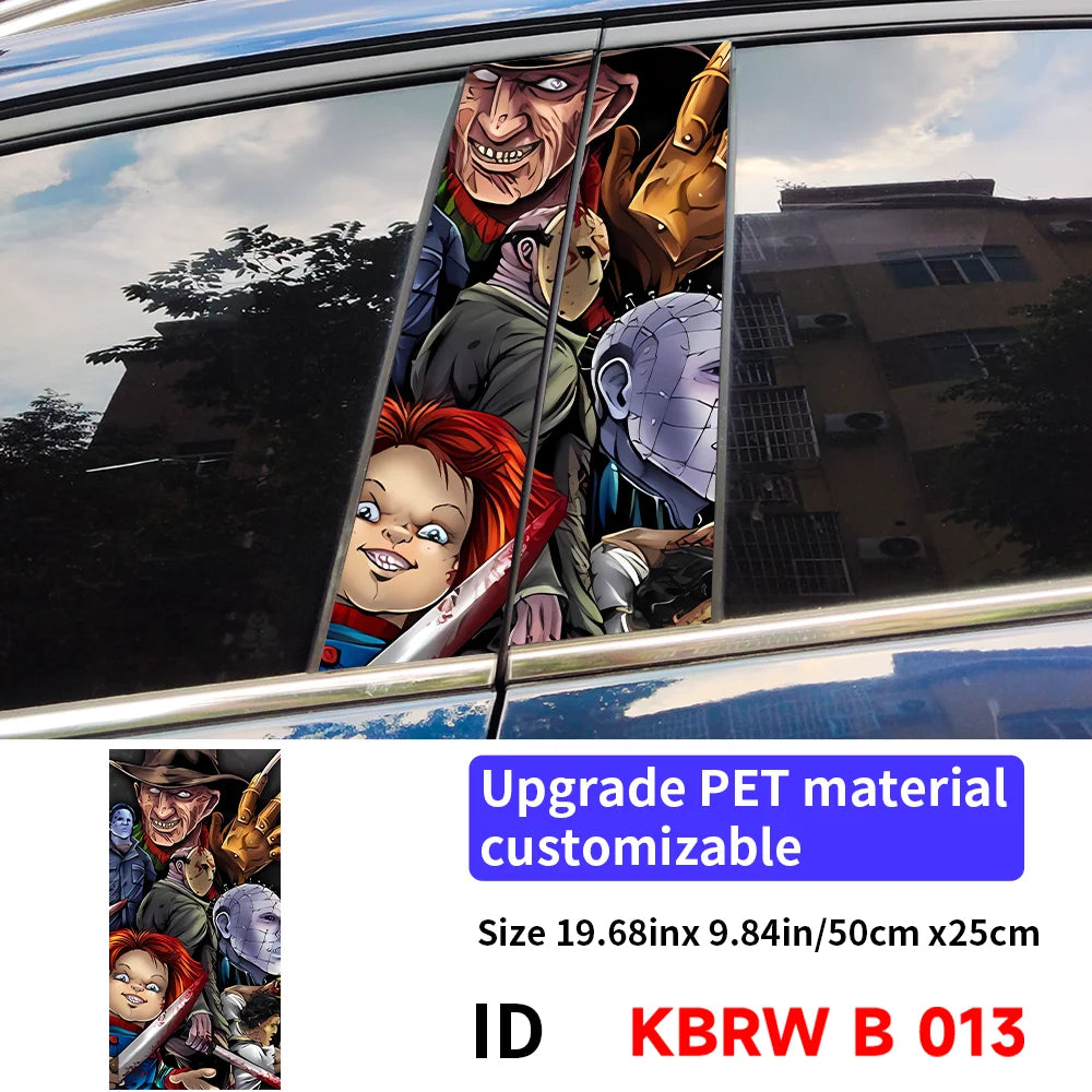 Horror Ghost B Pillar Car Stickers | Waterproof, UV-Proof 013 – Car Accessories | MotorWorld Marketplace