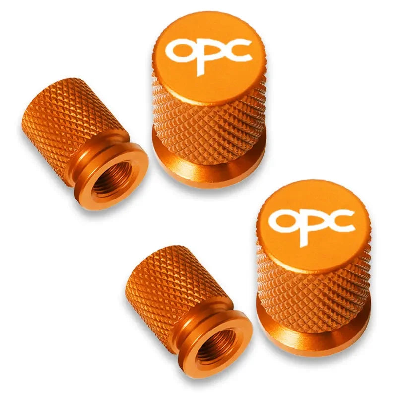4pcs Opel OPC Tire Valve Caps Waterproof Stem Covers Set