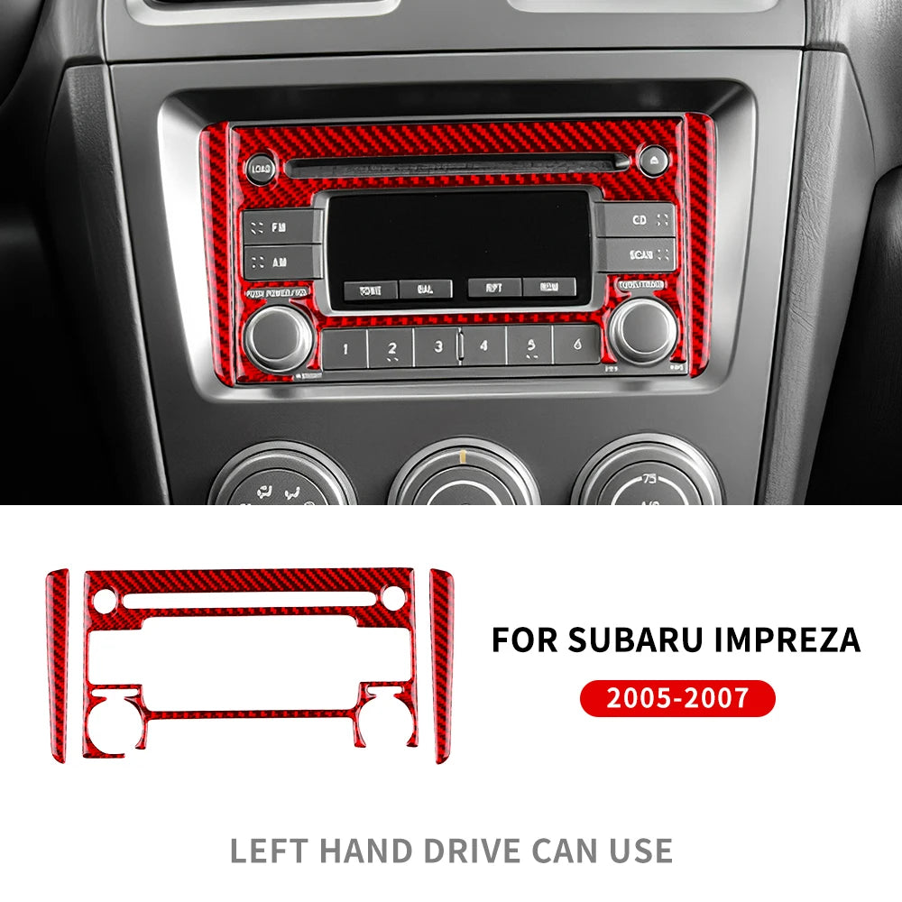 Real Carbon Fiber Sticker Kit for Subaru Impreza 05-07 Interior LHD CD Red – Car Accessories | MotorWorld Marketplace