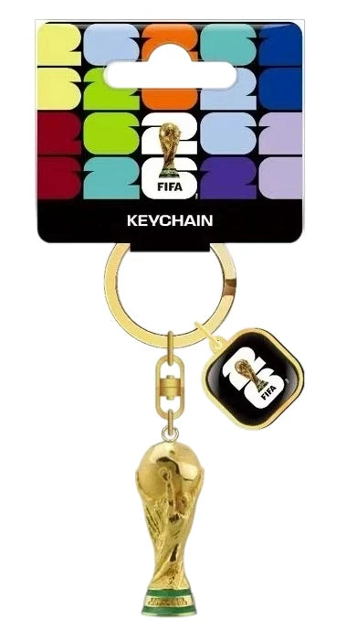 FIFA Official 2026 World Cup Trophy Keychain Authentic World Cup Merchandise Football Fan Gift Pendant 3D gold cup key chai – Car Accessories | MotorWorld Marketplace