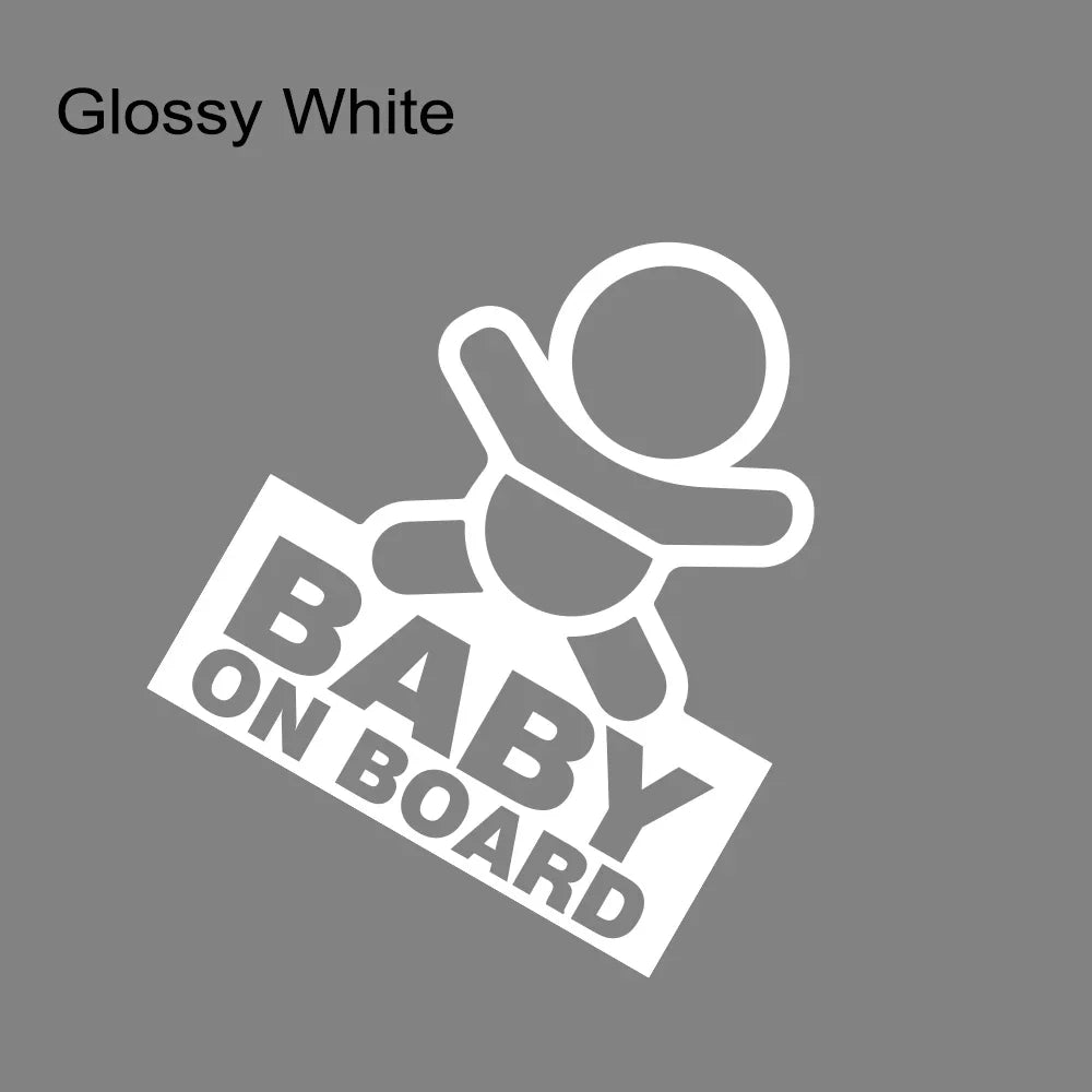 Baby on Board Safety Sticker – Durable Vinyl Car Decal Sign Glossy White – Car Accessories | MotorWorld Marketplace