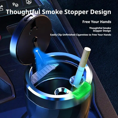 Portable Car Ashtray, Luminous Button, Large Capacity, LED – Car Accessories | MotorWorld Marketplace