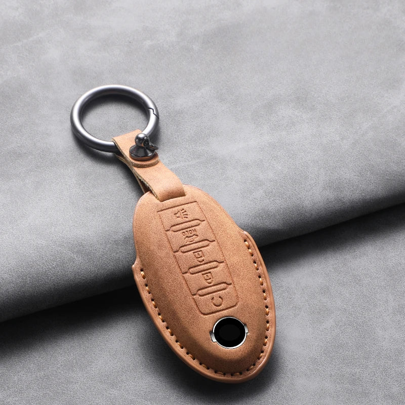 Nissan 5-Button Leather Key Case Cover X-Trail/Rogue/Altima