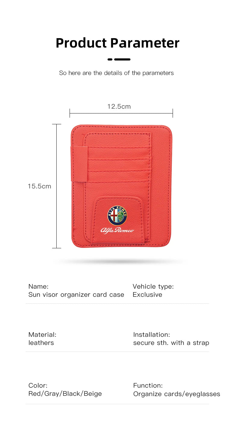 Alfa Romeo Sun Visor Organizer Clip—Pro Storage Solution