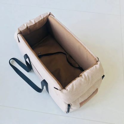Portable Pet Car Seat & Carrier – Safe Travel for Small Pets khaki Large – Car Accessories | MotorWorld Marketplace