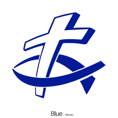 Christian Fish Cross Car Sticker – Waterproof Auto Decal