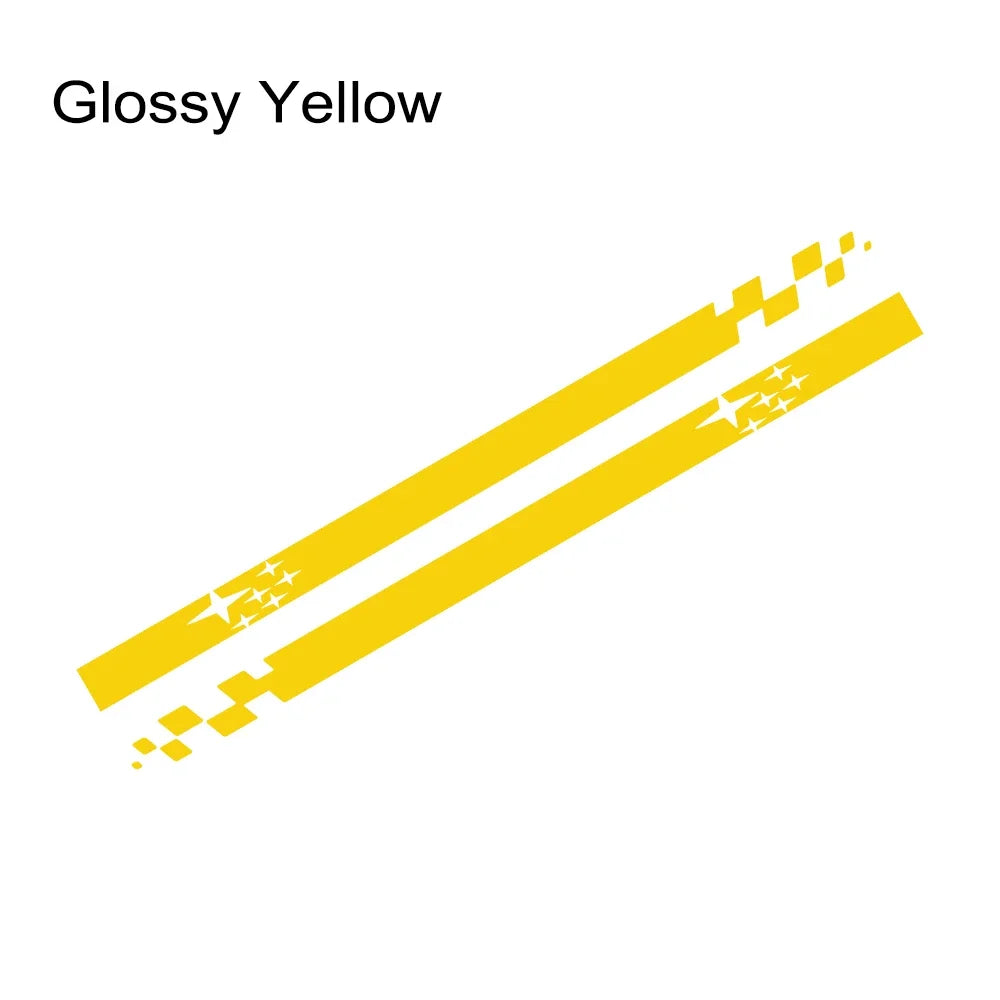 2pcs Door Side Skirt Decals for Subaru Impreza WRX STI Glossy Yellow – Car Accessories | MotorWorld Marketplace