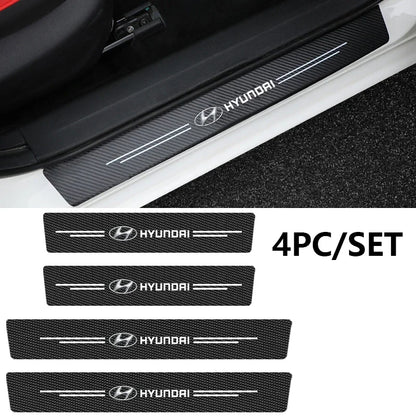 Leather Door Sill Protectors For Hyundai