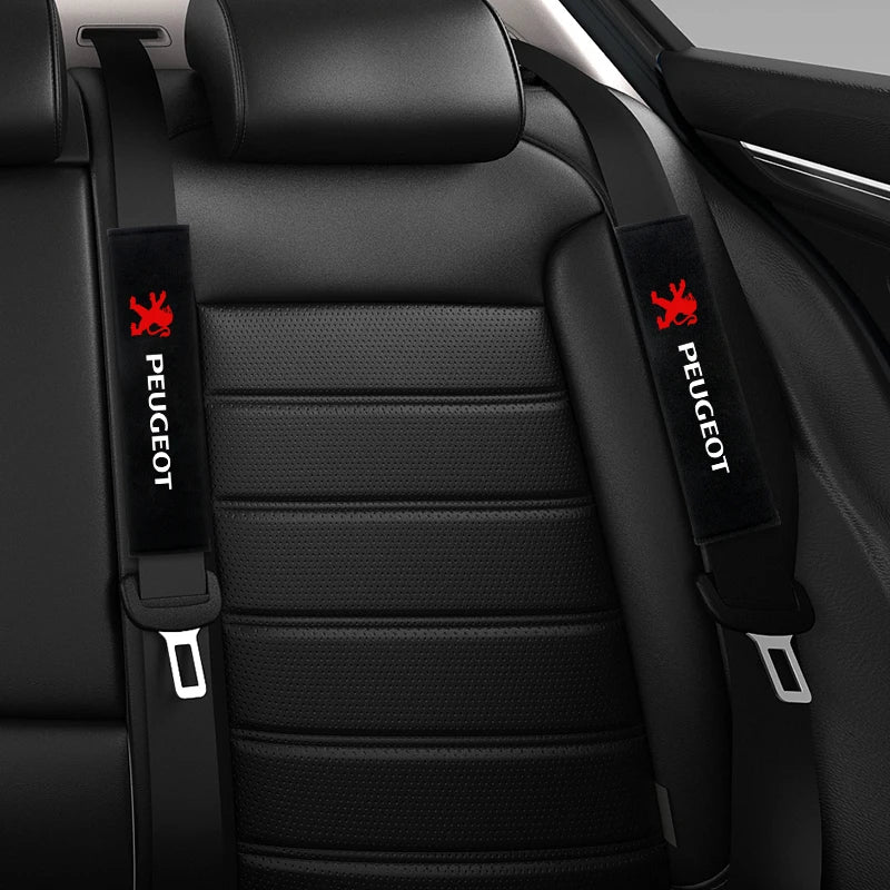 2PCS Seat Belt Shoulder Pads for Peugeot