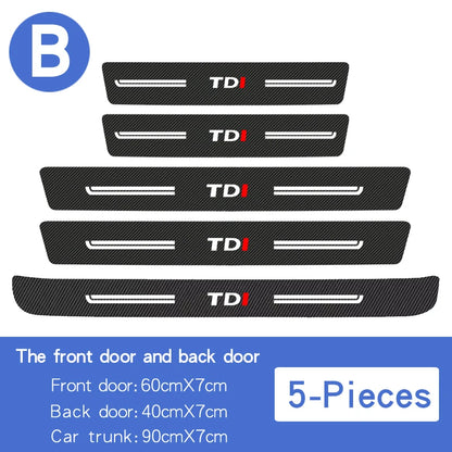 VW TDI TSI Golf/Polo Carbon Fiber Doorsill Protector Film